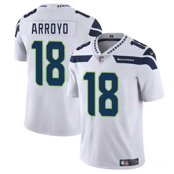 Men & Women & Youth Seattle Seahawks #18 Elijah Arroyo White 2025 Draft Vapor Limited Stitched Jersey->tennessee titans->NFL Jersey